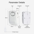 Miniatyrbillede 2 af 5: 2 stk. Wi-Fi vandlækagesdetektor, 130dB smart oversvømmelsesdetektor, vand