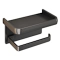 Miniatyrbilde 4 av 4: Svart toalettpapirholder - Ingen boring - 1 stk - Dobbel bruk