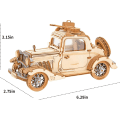 Miniatyrbillede 4 af 5: Vintage Bubble Car 3D træpuslespil træmodelpuslespil voksen mekanisk træmodelbyggesæt laserskåret puslespil