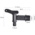 Miniatyrbilde 2 av 5: Plasttank-kran, 3/4\" IBC-vanntankadapter, vanningskran