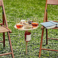 Miniatyrbild 2 av 5: Bärbar hopfällbar vinställ i trä för utomhusbruk, strandpicknick