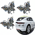 Miniatyrbilde 1 av 5: （5X7cm）3 stk Krystall Bilstikker, Bling Butterfly Krystall Rhinestone Bilsticker
