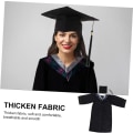 Miniatyrbillede 4 af 5: Graduation Kjole Sort Hue Sort Dragt Sort Abaya College