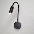 Miniatyrbillede 1 af 5: Vægmonterede læselamper med dæmpbar touch-kontakt, LED-sengelamper med USB-port, 3W fleksibel svanehalslampe, monteret på væggen ved siden af aluminium læselampe væglamper, 3000K [Energiklasse G]