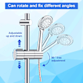 Miniatyrbilde 4 av 5: 1 stk dusjbrakett, 18-25MM justerbar diameter, krom + ABS