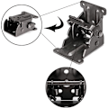 Miniatyrbilde 3 av 5: Folding Hinge Table Leg med 20 skruer, Folding Lock, Folding Console Table Leg Bracket for Folding Hinge i mørk bronse stål (2stk)