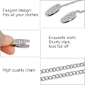 Miniatyrbilde 4 av 5: Metallkjede klips fleksibel serviettholder for elegante hakeservietter