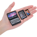 Miniatyrbillede 1 af 5: 3 stk. Mini Metal Dukketilbehørssæt - Sort til Laptops, Tablets