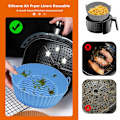 Pikkukuva 5 / 5: 1 kpl (sininen) 6,7 tuuman keittiö- ja ruoanlaittotarvikkeet Air Fryer A