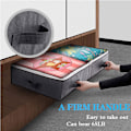Miniatyrbilde 3 av 5: Oppbevaringspose under sengen, sett med 2, stor, sammenleggbar, i fleece