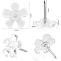 Miniatyrbilde 2 av 5: Gjennomsiktige trykknåler, 100 stk blomsternåler, dekorative trykknåler,