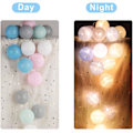 Miniatyrbillede 3 af 5: Macaron 20er 3M LED Lys Kugle Farve Bomuld Kugle Lyskæde Chr