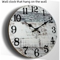 Miniatyrbild 2 av 4: 1 st väggklocka grå väggklocka - 10 tum rustik väggklocka batteridriven