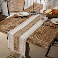 Miniatyrbilde 5 av 5: 30 x 180 cm Makramé bomullslinned bordløper Burlap bordløper