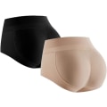 Miniatyrbilde 1 av 5: 2PCS Push Up Butt Underwear, Slankende Tummy Control Panties, Shapewear Midje Skulpturering Usynlig Polstret Forming Shorts
