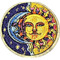 Miniatyrbillede 1 af 5: Patch broderet applikation sol måne og stjerner mønster - stryge-på p