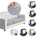 Miniatyrbilde 5 av 5: Grå Høy Elastisk Sofa Setetrekk Stue Sofa Setetrekk Sof