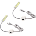 Miniatyrbilde 1 av 5: 2 stk 2W 30LED symaskinlampe fast base fleksibel magnetisk rør