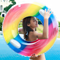Miniatyrbilde 5 av 5: S 60# (20-40 katte) svømmering oppustelig regnbue swimmingpool fl