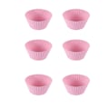 Miniatyrbilde 1 av 5: 6-pakning (rosa) kakeform muffinsform liten kakeform papirkopp non-stic