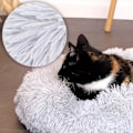 Miniatyrbillede 4 af 5: Rund hundekurv kattepute donut kurv, (S) 40 cm Ø lysegrå