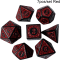 Miniatyrbild 2 av 5: 7-delad polyhedral tärningsspel, dubbelfärgad polyhedral tärningssats,
