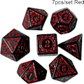 Miniatyrbilde 2 av 5: 7-delt polyhedral terningsett spill, dobbelt-farget polyhedral terningsett,
