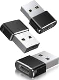 Miniatyrbillede 1 af 5: USB C-hun til USB A-han adapter 3-pak, Type C-opladerkabel Co