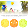 Pikkukuva 3 / 5: 9-osainen pickleball-setti, (keltainen/oranssi/vihreä) sisä-/ulkokäyttöön tarkoitetut polyeteenipallopallot, joissa on 72 mm:n 26 tarkkuusreikää kestävyyden ja tasaisen pompun takaamiseksi.