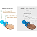 Pikkukuva 2 / 5: 21 kappaletta valkotaulu jääkaapin magneetteja, vahvat magneettiset painonapit
