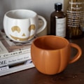 Miniatyrbilde 4 av 5: Oransje Gresskar Krus Keramisk Kaffe Krus Halloween Kaffe Krus Tema