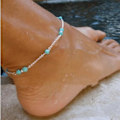 Pikkukuva 4 / 5: Anklet/jalkakoru siniset helmet hopea