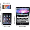 Miniatyrbillede 3 af 5: 3 stk. Mini Metal Dukketilbehørssæt - Sort til Laptops, Tablets