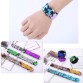 Miniatyrbilde 4 av 5: 8 stk. Glitter Mermaid Armbånd 2-farget Reversible Glitter Slap B