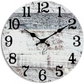 Miniatyrbild 1 av 4: 1 st väggklocka grå väggklocka - 10 tum rustik väggklocka batteridriven