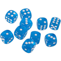 Pikkukuva 1 / 5: 10 16mm D6 Polyhedral Acrylic Dice (Sky Blue) for DND Dice RPG MT