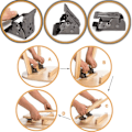Miniatyrbilde 4 av 5: Folding Hinge Table Leg med 20 skruer, Folding Lock, Folding Console Table Leg Bracket for Folding Hinge i mørk bronse stål (2stk)