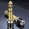 Miniatyrbilde 3 av 5: 1/4 til 3,5 mm lydadapter Hifi-adapter hodesett hodetelefonadapter