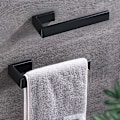 Miniatyrbilde 2 av 5: 1 stk Svart Ikke-perforert 304 Rustfritt Stål Håndkleholder Håndkleholder