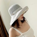 Miniatyrbilde 5 av 5: Kvinners Mesh Solhatter Sommer UV-beskyttelse Bred Skygge Strand