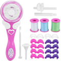 Miniatyrbild 1 av 5: Elektrisk hårfrisör (rosa) Bärbar leksak Twist Braider Styling Tools för små flickor DIY Automatisk hårfrisör