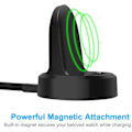 Miniatyrbillede 2 af 5: Samsung Gear S3-oplader, Gear S-opladningsstativ med USB-kabel