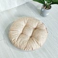 Miniatyrbillede 2 af 4: Hørpude i hør - Rund sædehynde, bomuldslinned tatami gulvpude, blød