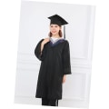 Miniatyrbillede 3 af 5: Graduation Kjole Sort Hue Sort Dragt Sort Abaya College