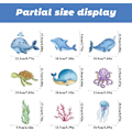 Miniatyrbilde 4 av 5: 134 PCS Sea Window Clings, Fjernsynt Baderomsdekaler, Turtle Jell
