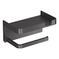 Miniatyrbilde 1 av 4: Svart toalettpapirholder - Ingen boring - 1 stk - Dobbel bruk