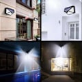 Miniatyrbilde 5 av 5: 2-pak utendørs solcellelampe 100 LED, bevegelsessensorbelysning 270° W