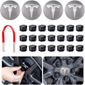 Miniatyrbilde 1 av 5: topfit for Tesla hjulkapselsett senternavkapselsett hjulmutterdeksel