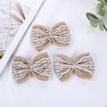 Miniatyrbillede 5 af 5: 50 stk. dekorative burlap og blonde sløjfer - Khaki - Rustikt look - til