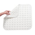 Miniatyrbilde 1 av 5: Hvit 48*48CM Anti-Skli Badematte, Kvadratisk Dusjmatte Muggsoppresistent